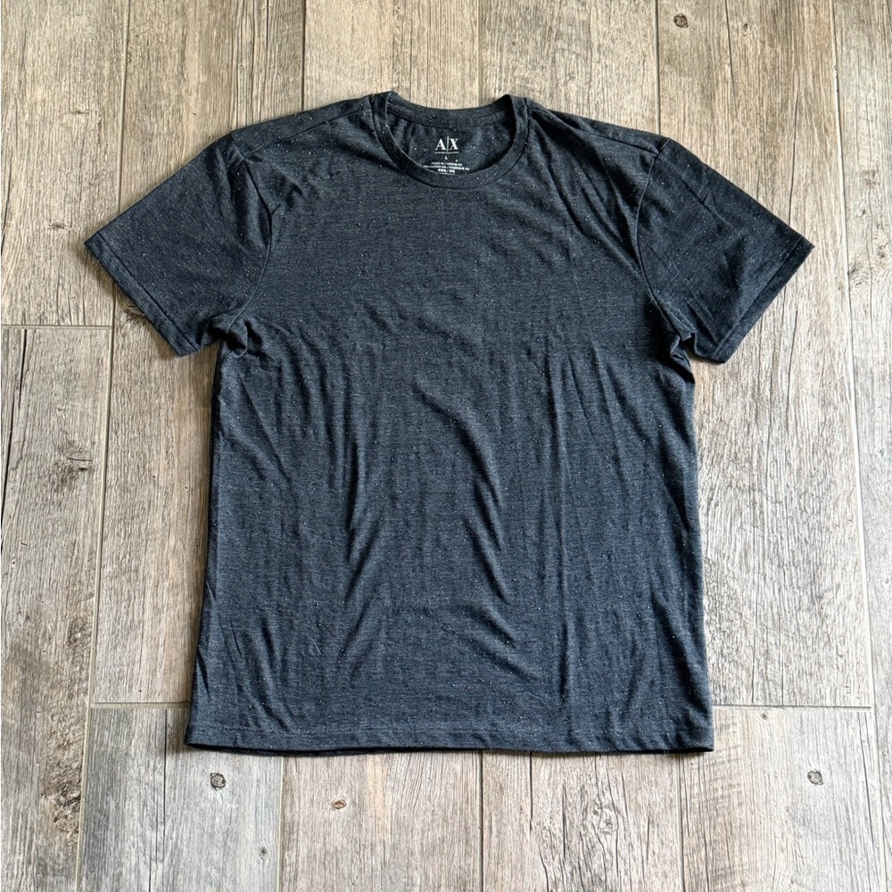 Armani Exchange Men’s Charcoal Crew Neck Short Sleeve Tee